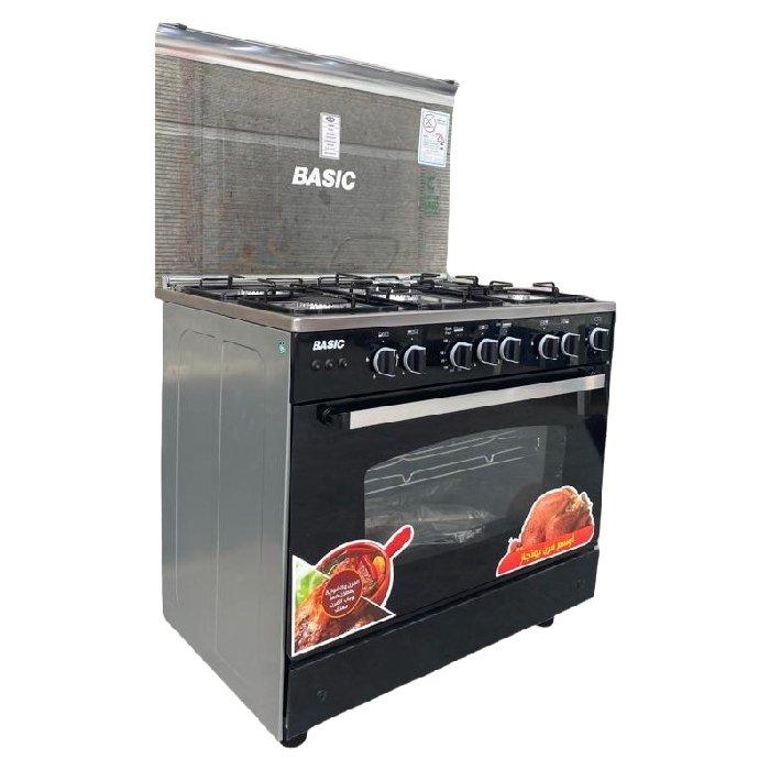 Basic Cooker Gas 90x60 5 Burners (BO-U9060) Stainless Steel