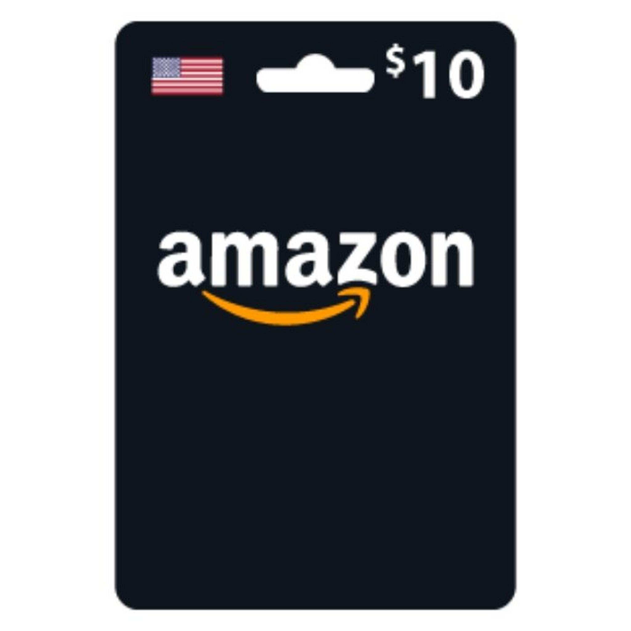 بطاقة أمازون 10 دولار (متجر أمريكي) - إرسال فوري للرمز
