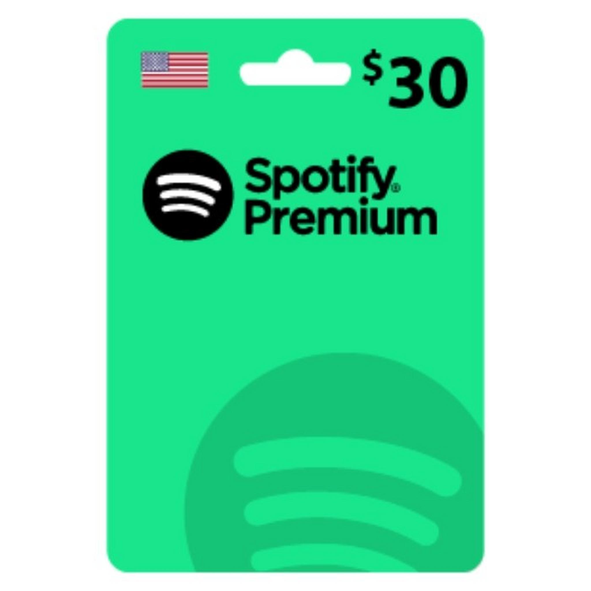 Spotify Premium Digital Card $30 (U.S. Account)