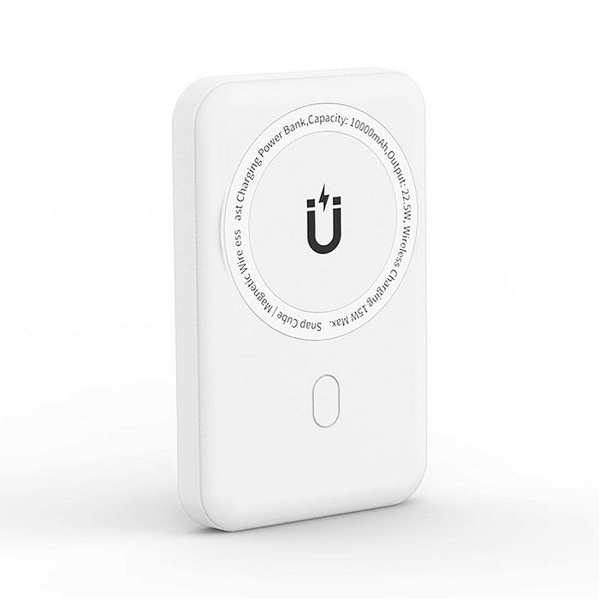 Wiwu Snap Cube 10000mAh Mini Magnetic Wireless Power Bank - White