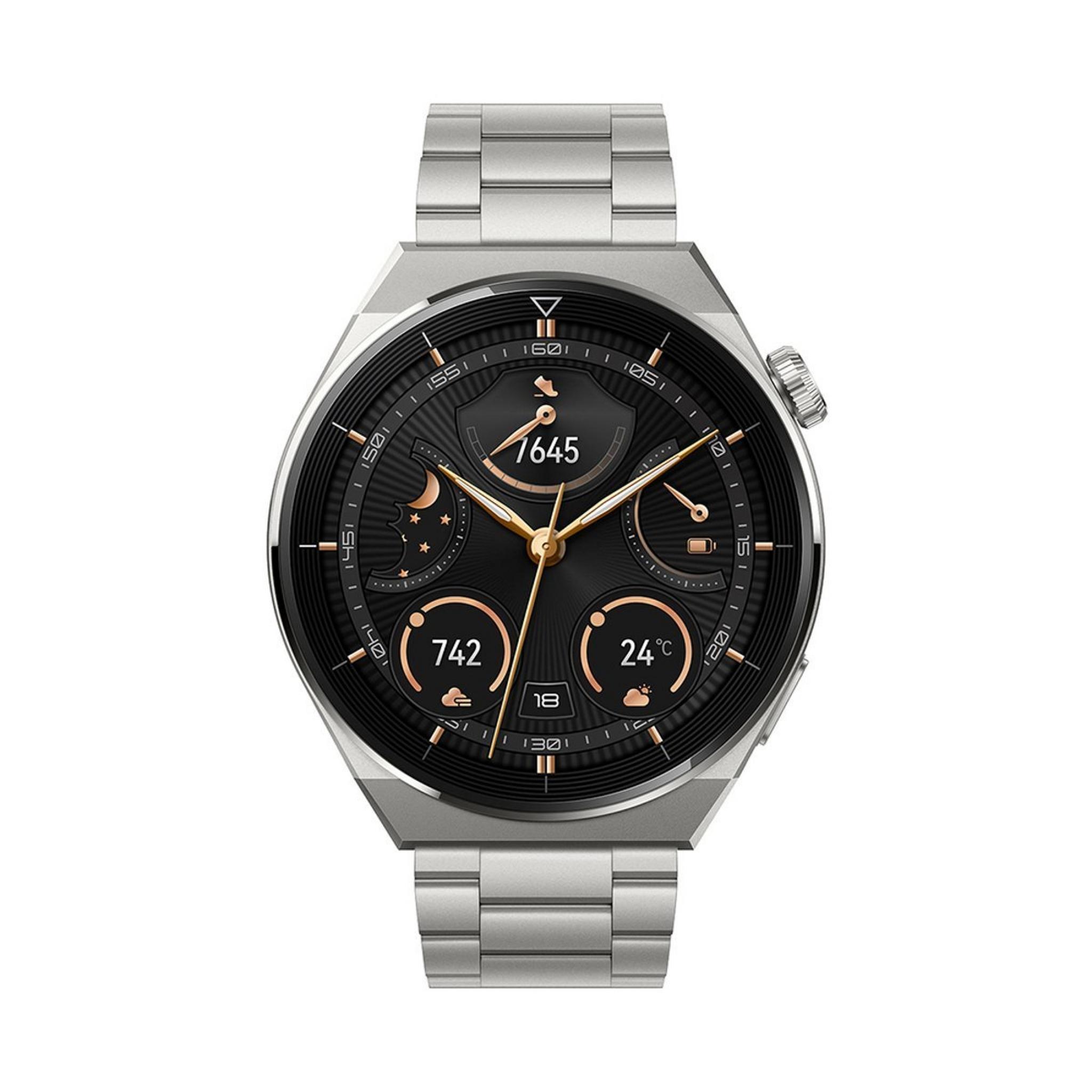 Huawei GT 3 Odin Pro Smart Watch, 46mm, Titanium Steel body, Titanium Strap - Silver