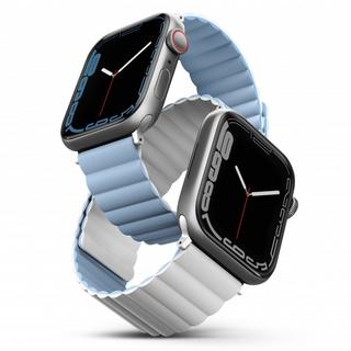 Buy Uniq revix reversible magnetic apple watch strap 45mm white/blue in Kuwait