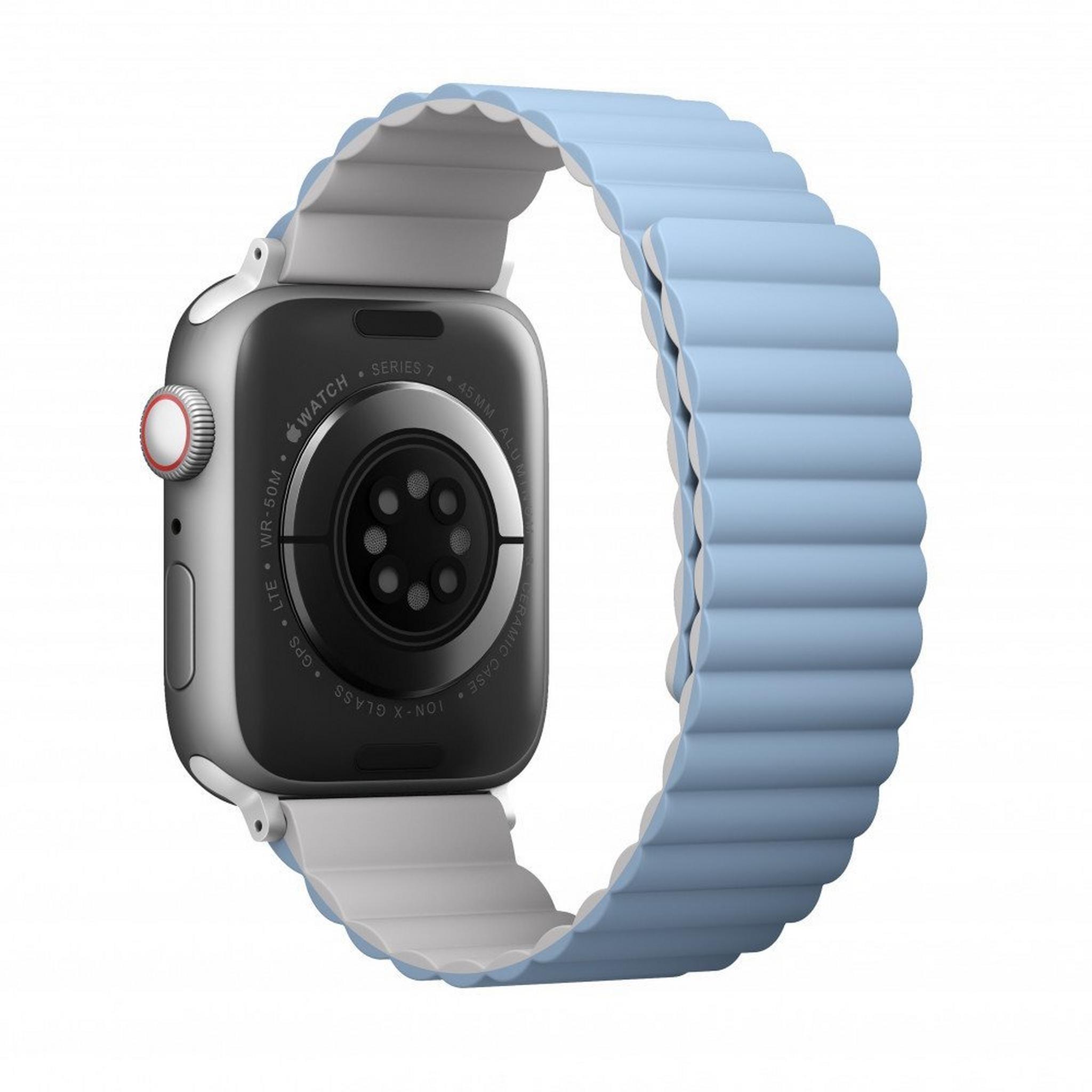 Uniq Revix Reversible Magnetic Apple Watch Strap 45mm White/Blue