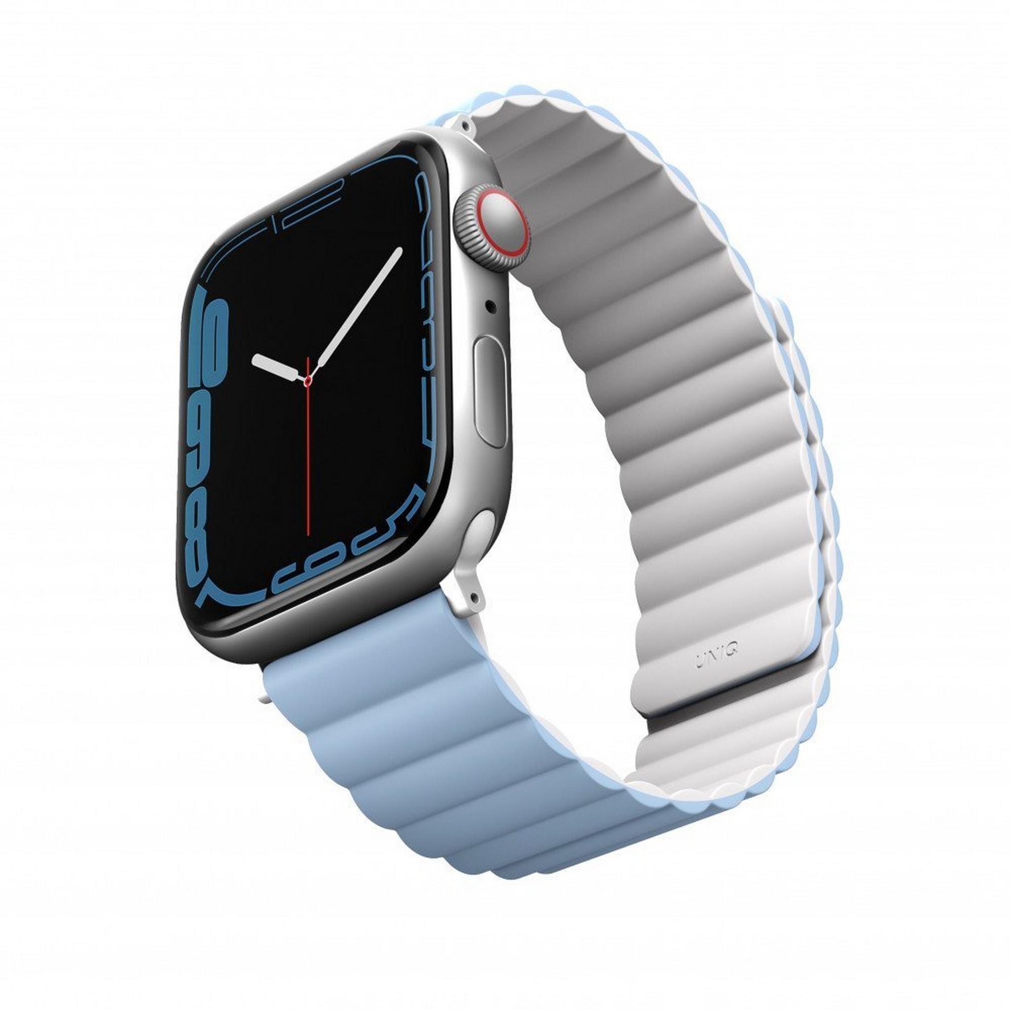 Uniq Revix Reversible Magnetic Apple Watch Strap 45mm White/Blue