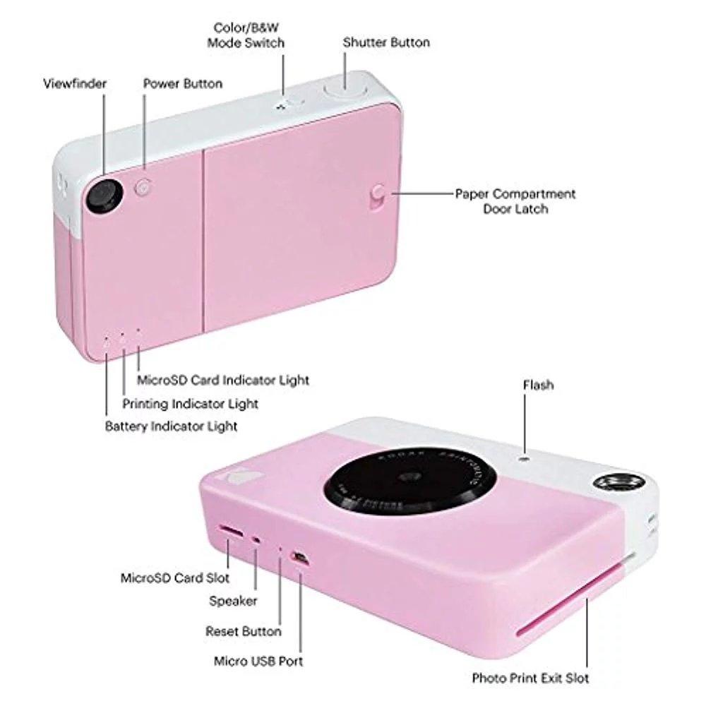 Kodak Printomatic Digital Instant Print Camera Pink