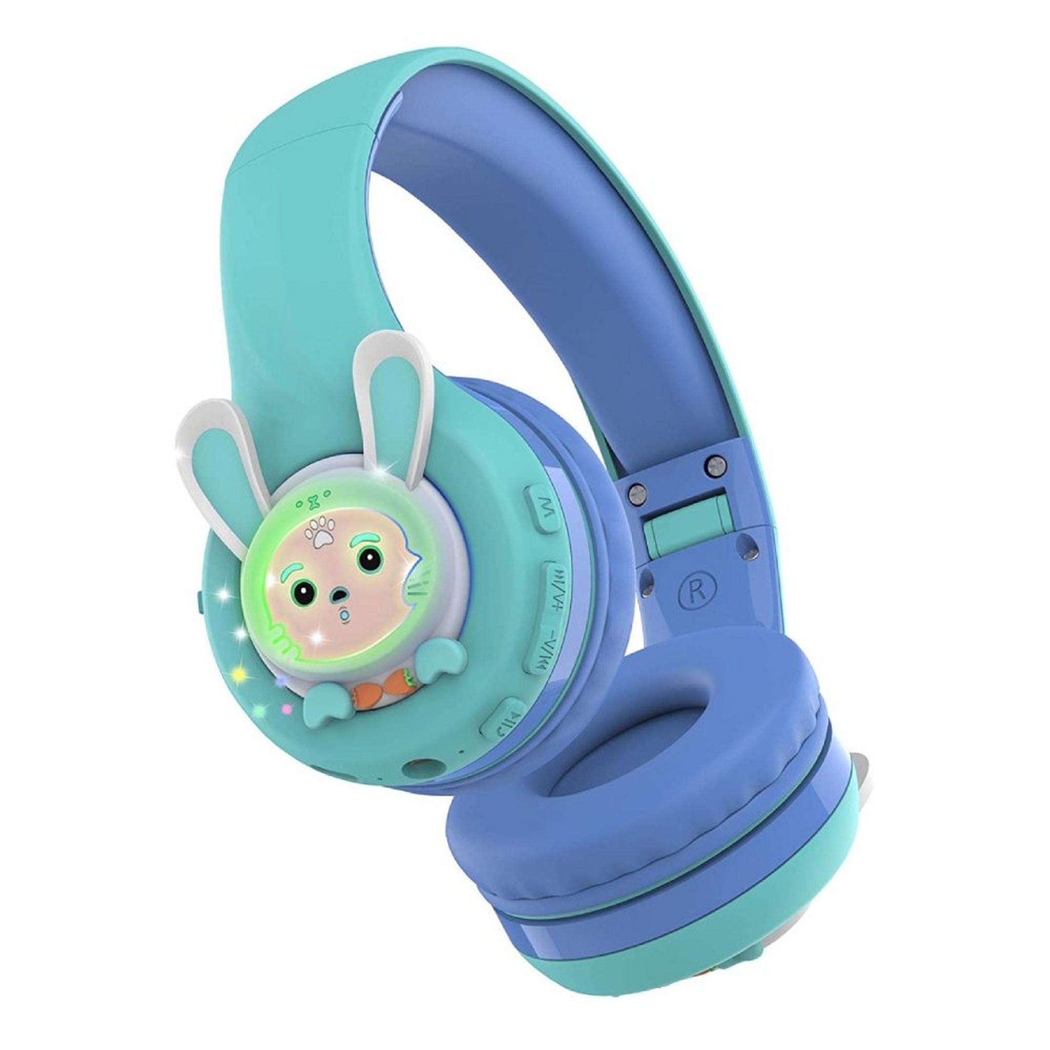 سماعة الأرنب بتقنية البلوتوث للأطفال من ريبوكس - أزرق / أخضر