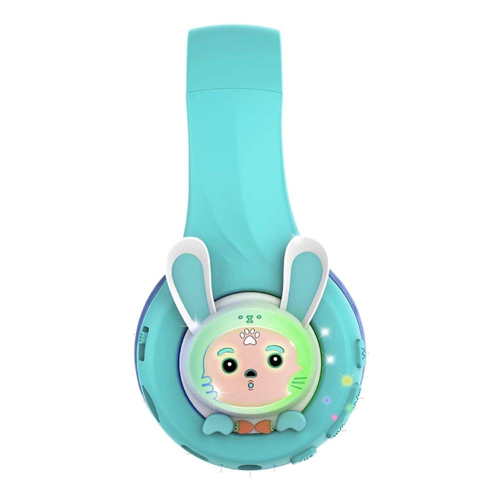 Riwbox Kids Bluetooth Rabbit Headphones Blue/Green Price Shop Online