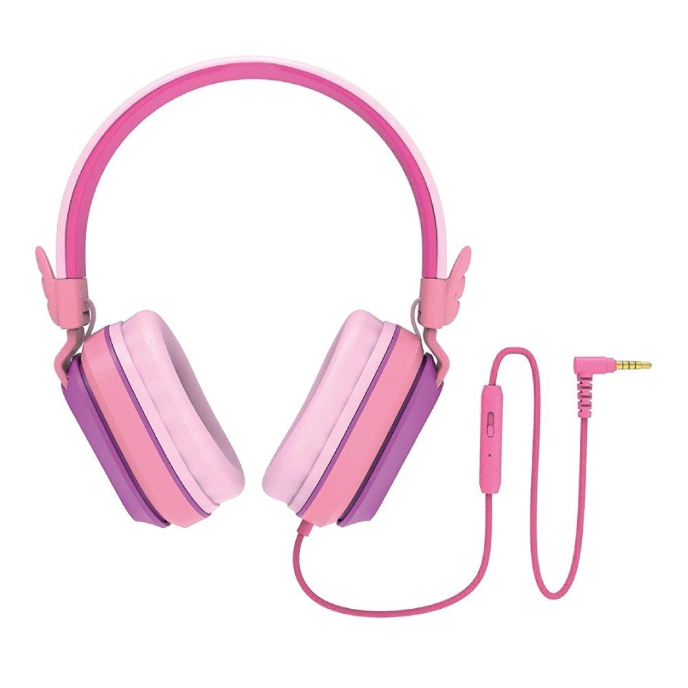 Riwbox Kids Wired Over-Ear Headphones - Purple/Pink