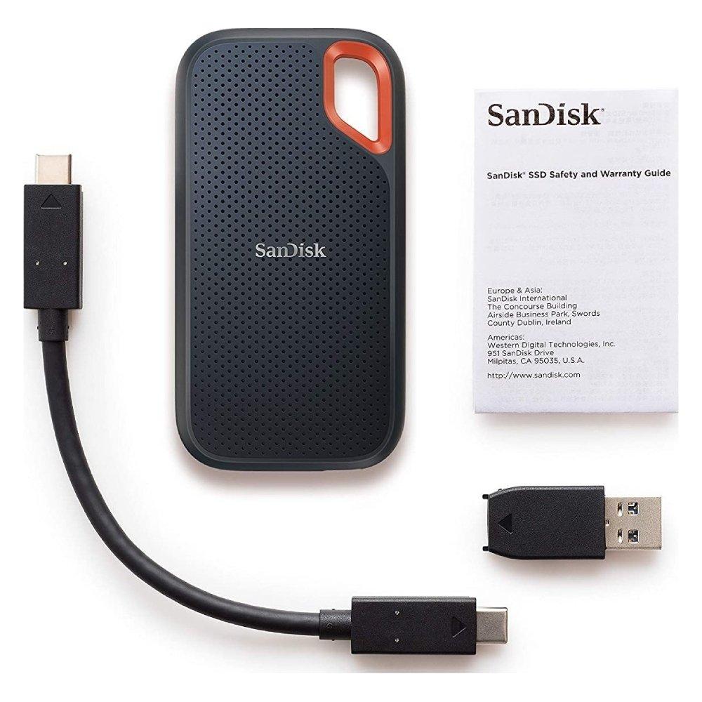 SanDisk 2TB Extreme Portable SSD, SDSSDE61-2T00-G25 - Black