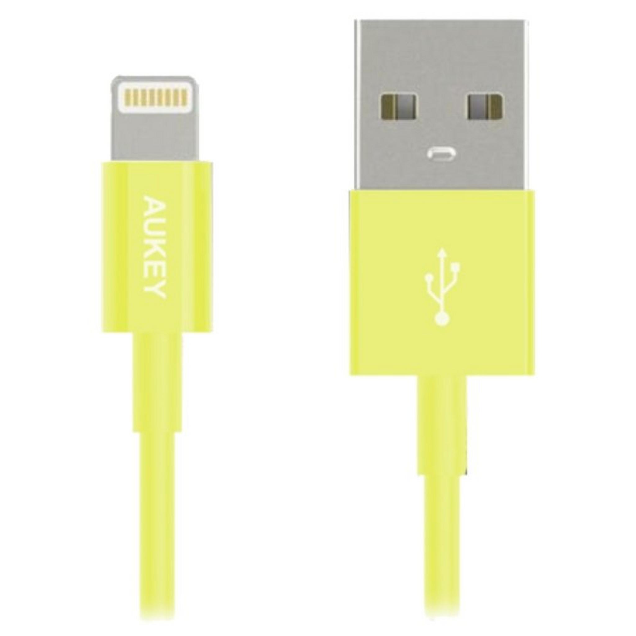 Aukey MFI Lightning 8 Pin Sync Cable - Yellow