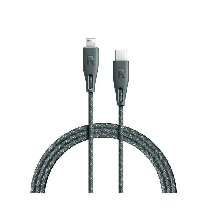 Buy Ravpower type-c to lightning cable 1. 2m nylon, rp-cb1017 - grey in Kuwait