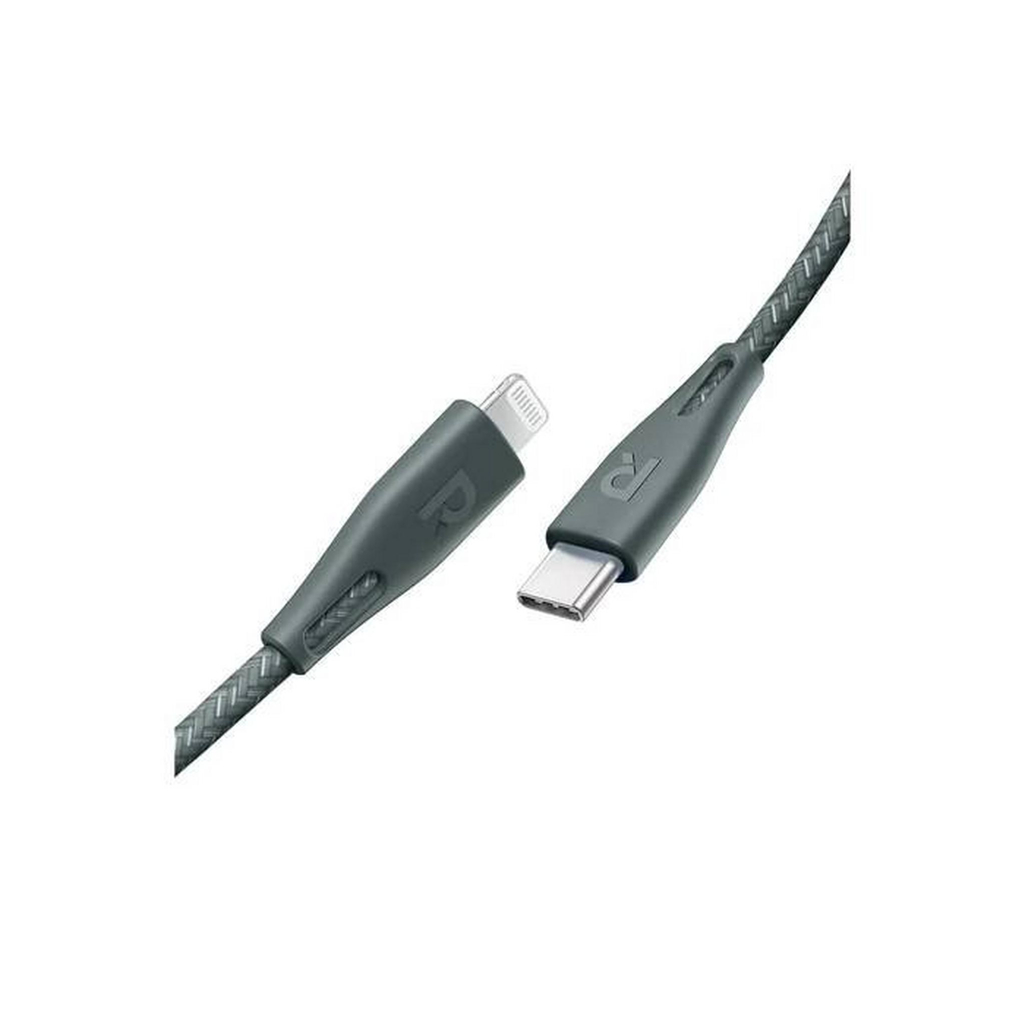 RAVPower Type-C To Lightning Cable 1.2m Nylon, RP-CB1017 - Grey