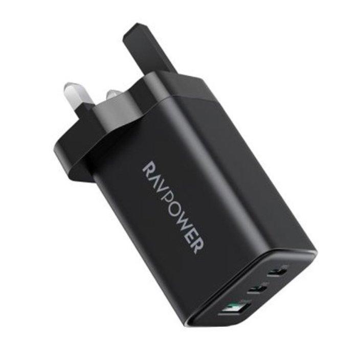 Buy Ravpower 65w, 3-ports wall charger - black in Kuwait
