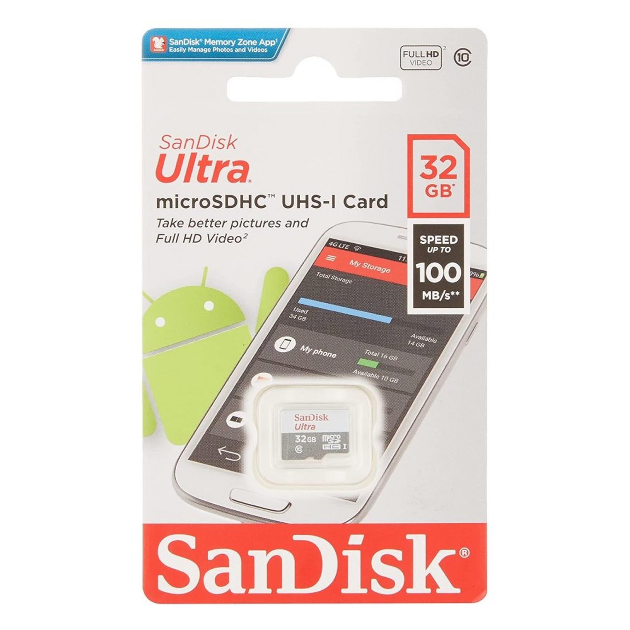 Sandisk Ultra MicroSDHC 32GB 100MB/s Class 10 UHS-I