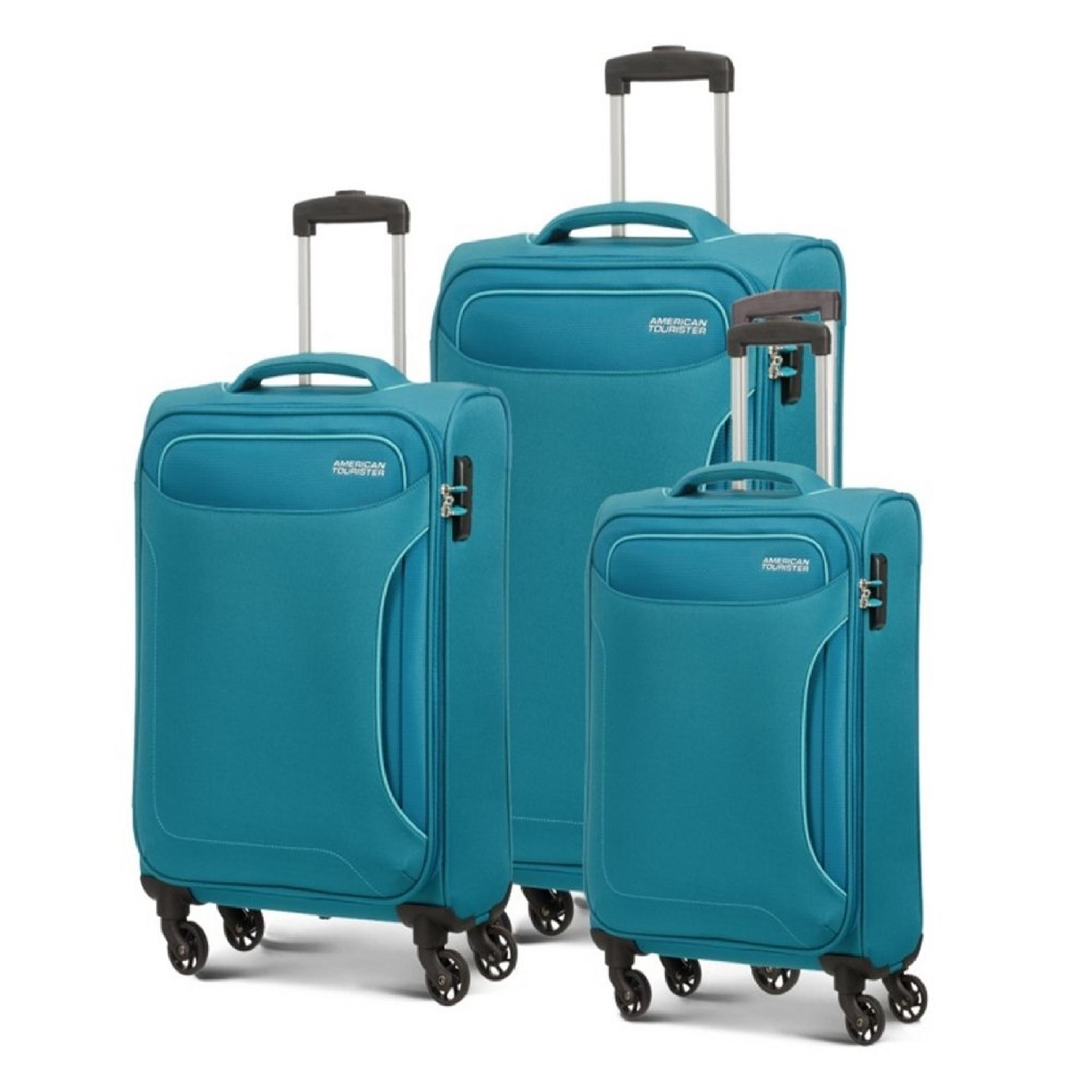 American Tourister Art Holiday (55+68+80) CM Soft Luggage Set - Teal