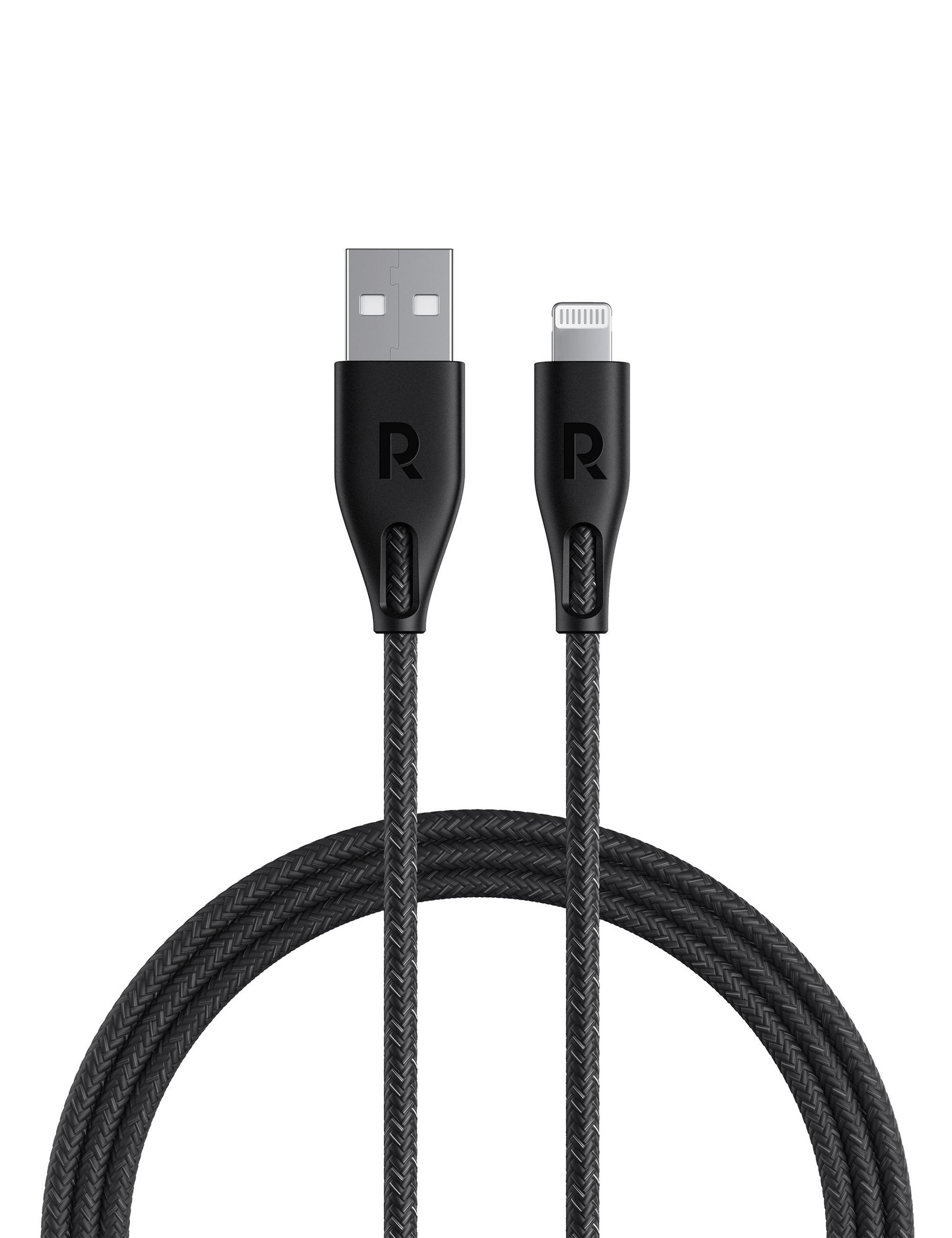 RAVPower Type-A to Lightning Nylon Cable 3m - Black