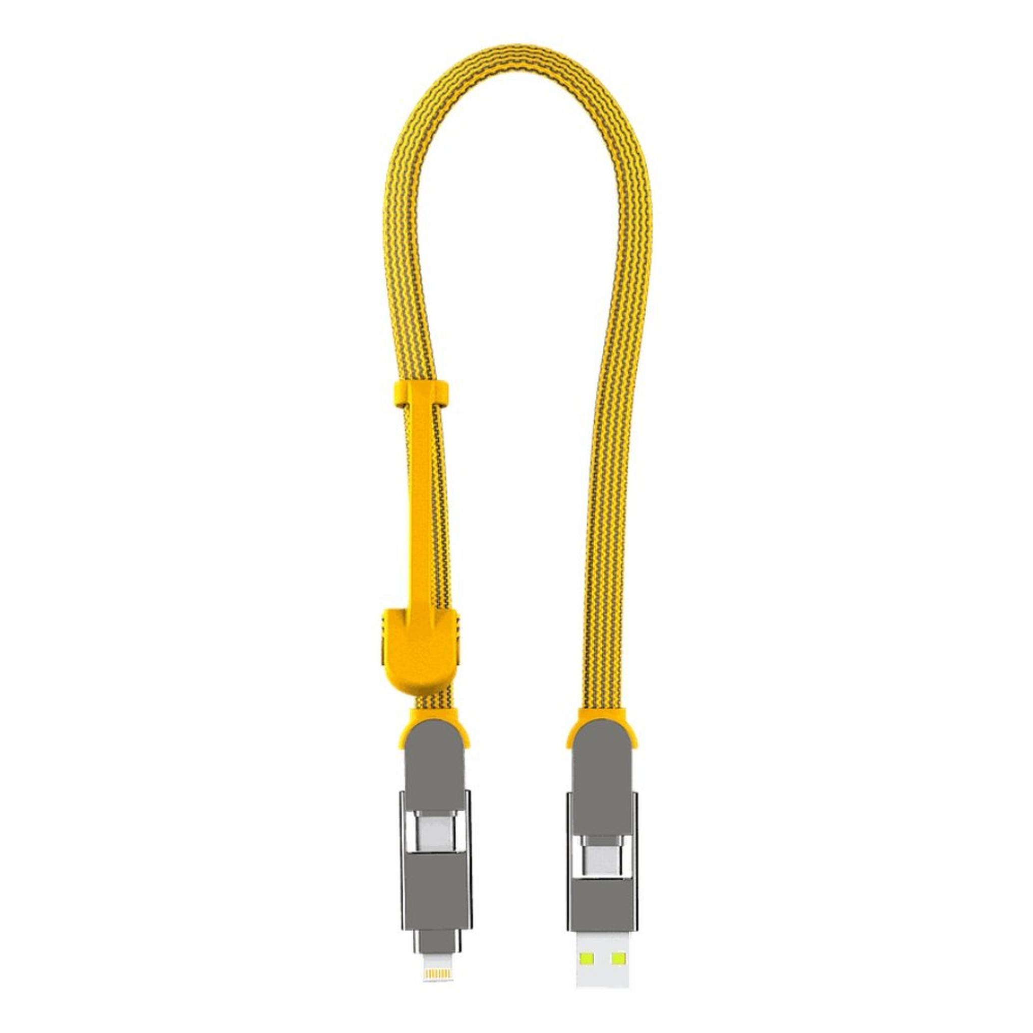 Rolling Square inCharge XL 4in1 30cm Cable - Yellow