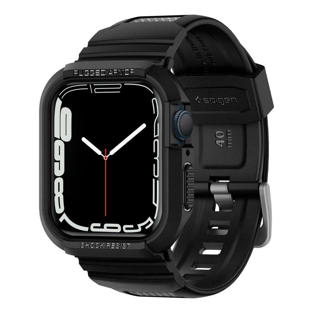 Buy Spigen 40mm rugged case for apple watch 6 / se / 5 / 4 - black in Kuwait