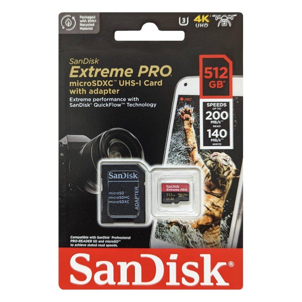 SanDisk 512GB Extreme PRO® microSD™ UHS-I Card with Adapter