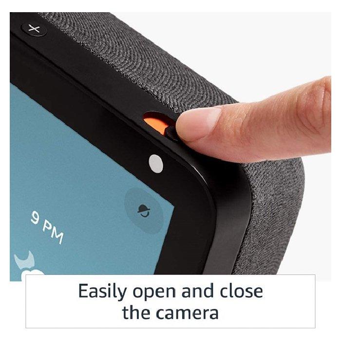 شاشة عرض ذكية ايكو شو 8 من امازون مع اليكسا، 8 بوصة تعمل باللمس، 1 ميجابكسل، B07PF1Y28C - شاركول