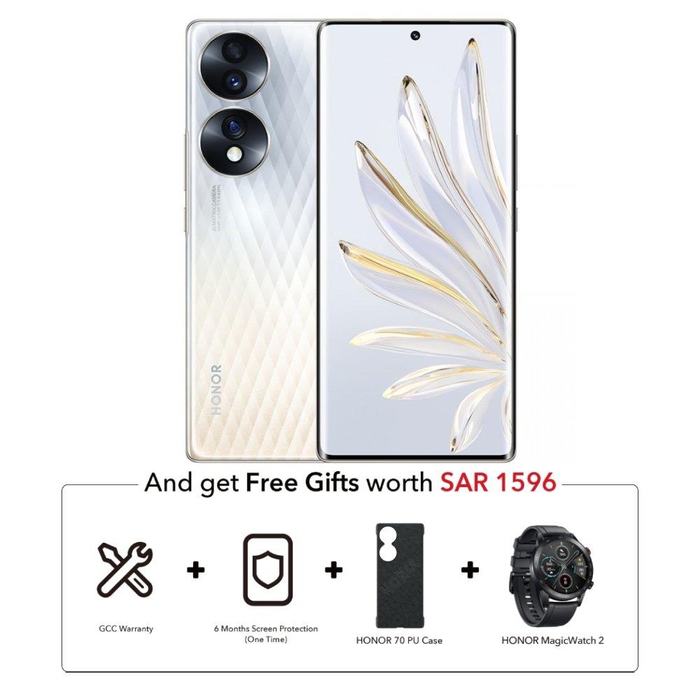 Pre Order Honor 70 5G 256GB Phone - Crystal Silver Price in Kuwait - Xcite