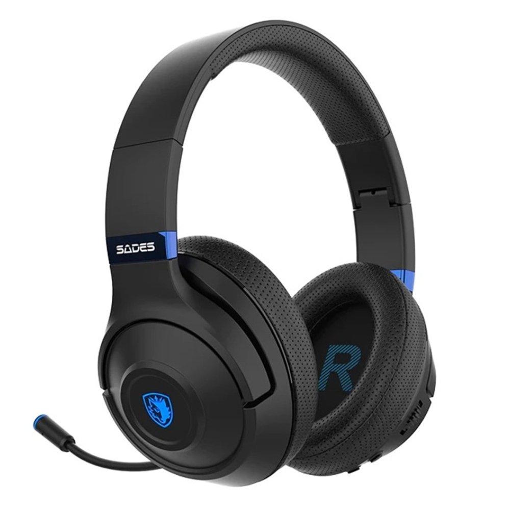 Sades Whisper Wireless Bluetooth Gaming Headset -SA-205-Black