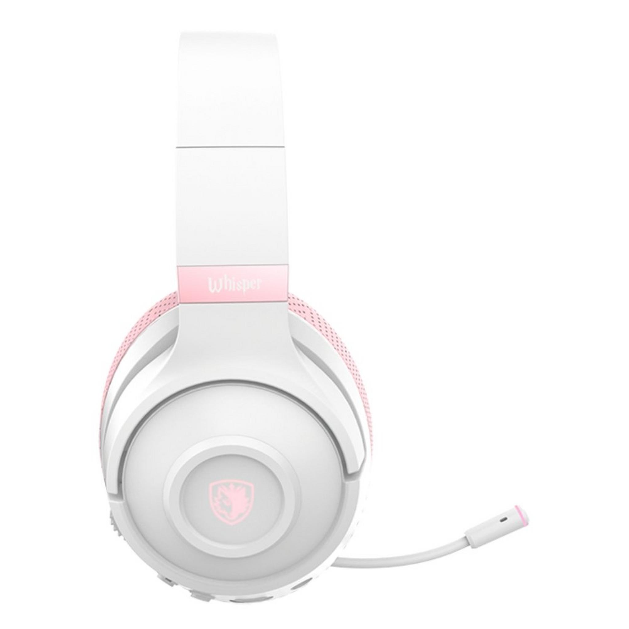 Sades Whisper Wireless Bluetooth Gaming Headset - SA-205- Pink