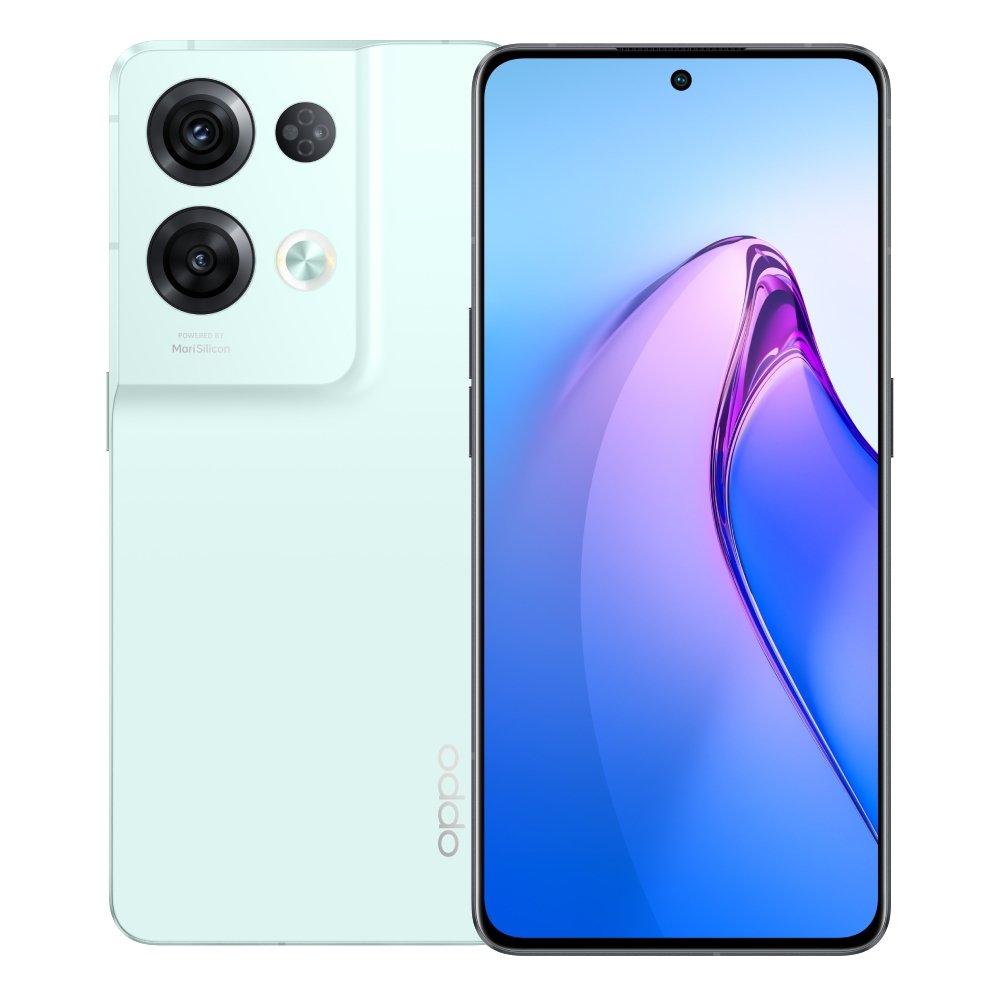 Buy Oppo reno8 pro 5g 256gb phone - glazed green in Saudi Arabia