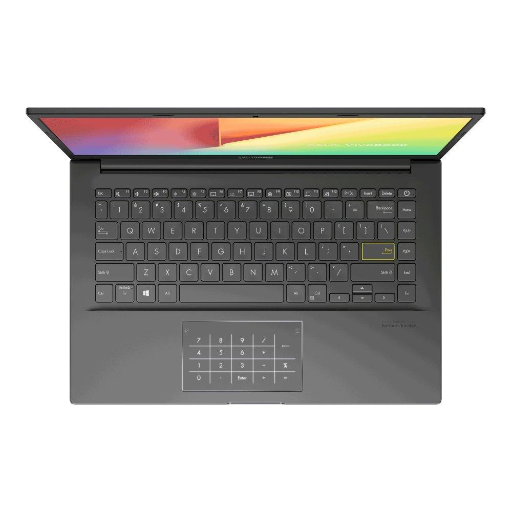 لابتوب أسوس فيفوبوك 14 إنتل كور آي ٧ - ١١٦٥ جي ٧، رام ١٦ جيجابايت، سعة تخزين ١ تيرابايت إس إس دي، شاشة ١٤ بوصة، ويندوز ١١ | أسود