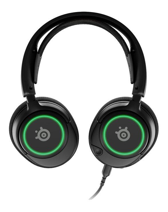 سماعة الألعاب السلكية ستيل سيريز أركتيس نوفا 3 - أسود