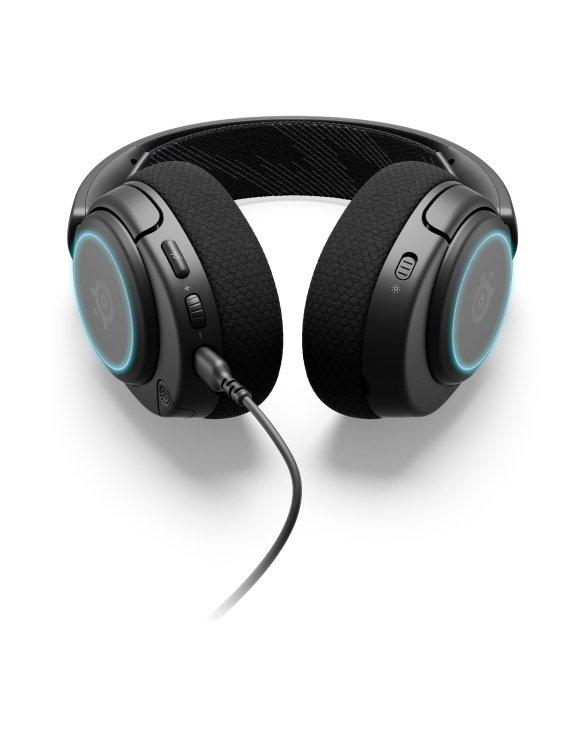 سماعة الألعاب السلكية ستيل سيريز أركتيس نوفا 3 - أسود