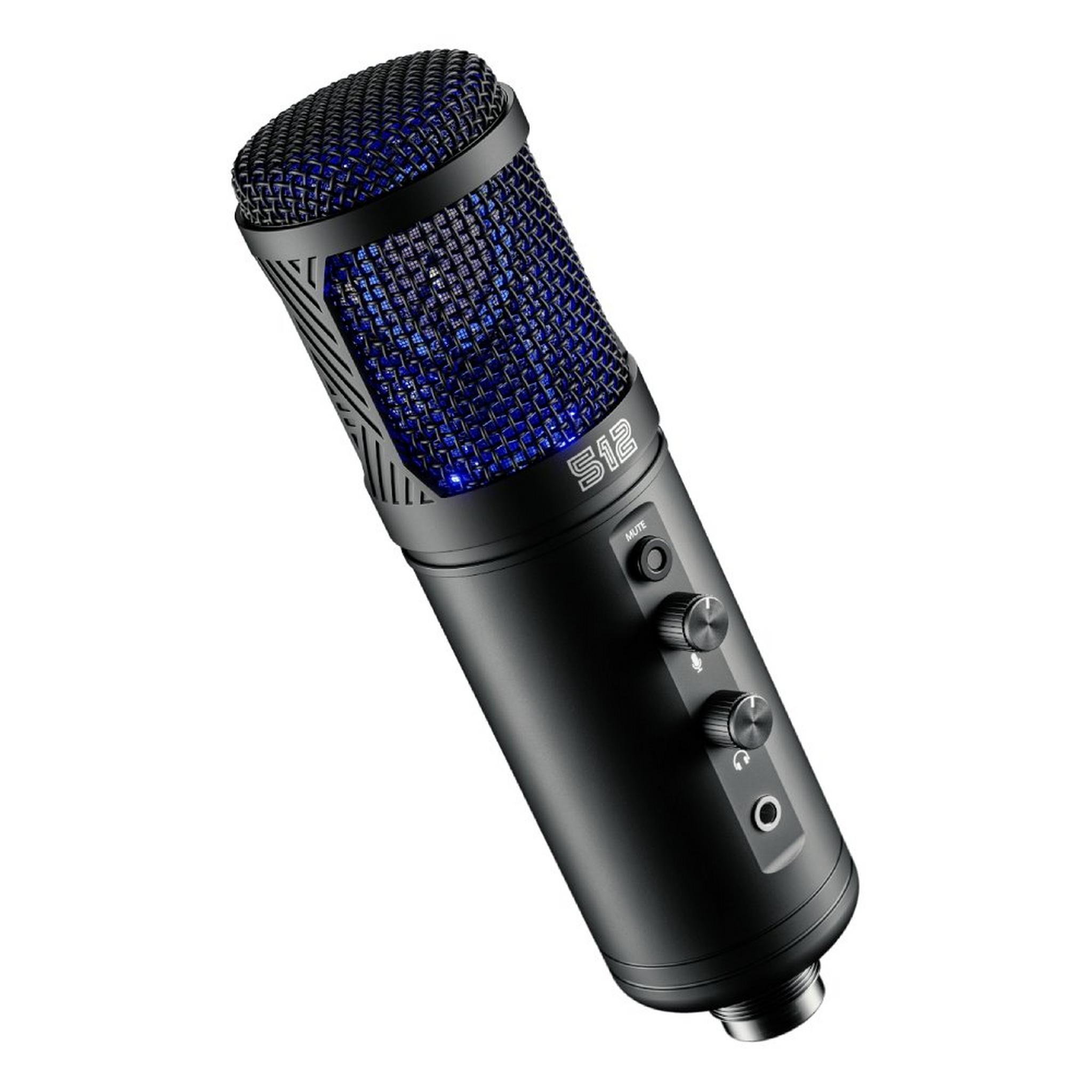 512 Audio Tempest Large Diaphragm Studio Condenser USB Microphone for Professional Recording and Streaming - Black