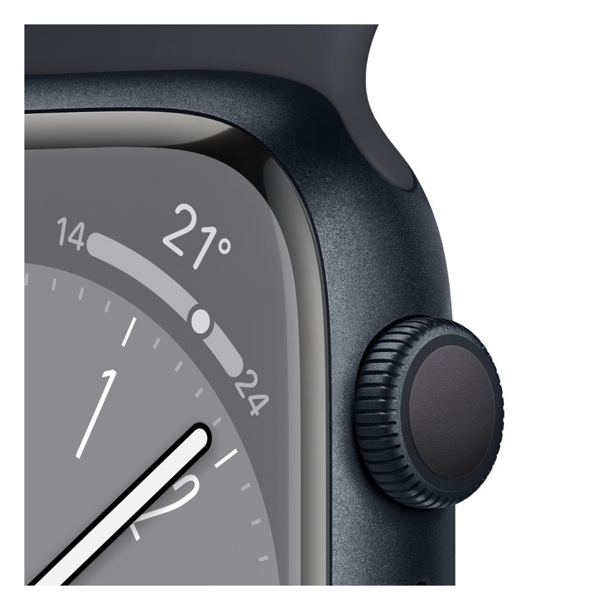 Pre Order Apple Watch S8 GPS 41mm - Aluminum Case with Midnight Sport Band Price in Kuwait - Xcite