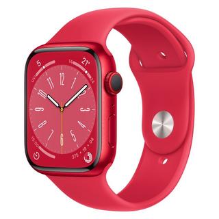 Buy Apple watch series 8 gps + cellular 41mm red aluminium case with red sport band - regular in Kuwait