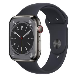 Buy Apple watch series 8 gps + cellular 45mm graphite stainless steel case with midnight sp... in Saudi Arabia