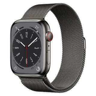 Buy Apple watch series 8 gps + cellular 45mm graphite stainless steel case with graphite mi... in Saudi Arabia