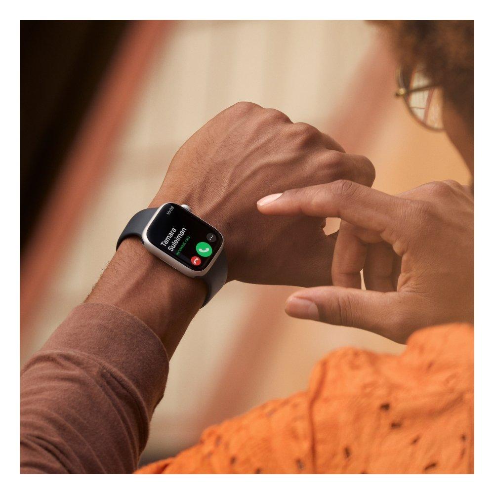 Apple Watch Series 8 GPS 41mm Silver Aluminium Case with White Sport Band - Regular