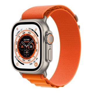 Buy Apple watch ultra gps + cellular, 49mm titanium case with orange alpine loop - small in Saudi Arabia