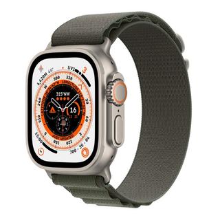 Buy Apple watch ultra gps + cellular, 49mm titanium case with green alpine loop - small in Saudi Arabia