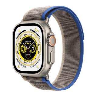 Buy Apple watch ultra gps + cellular, 49mm titanium case with blue/gray trail loop - s/m in Saudi Arabia