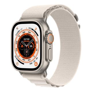 Buy Apple watch ultra gps + cellular, 49mm titanium case with starlight alpine loop - small in Saudi Arabia