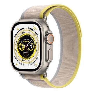 Buy Apple watch ultra gps + cellular, 49mm titanium case with yellow/beige trail loop - m/l in Saudi Arabia