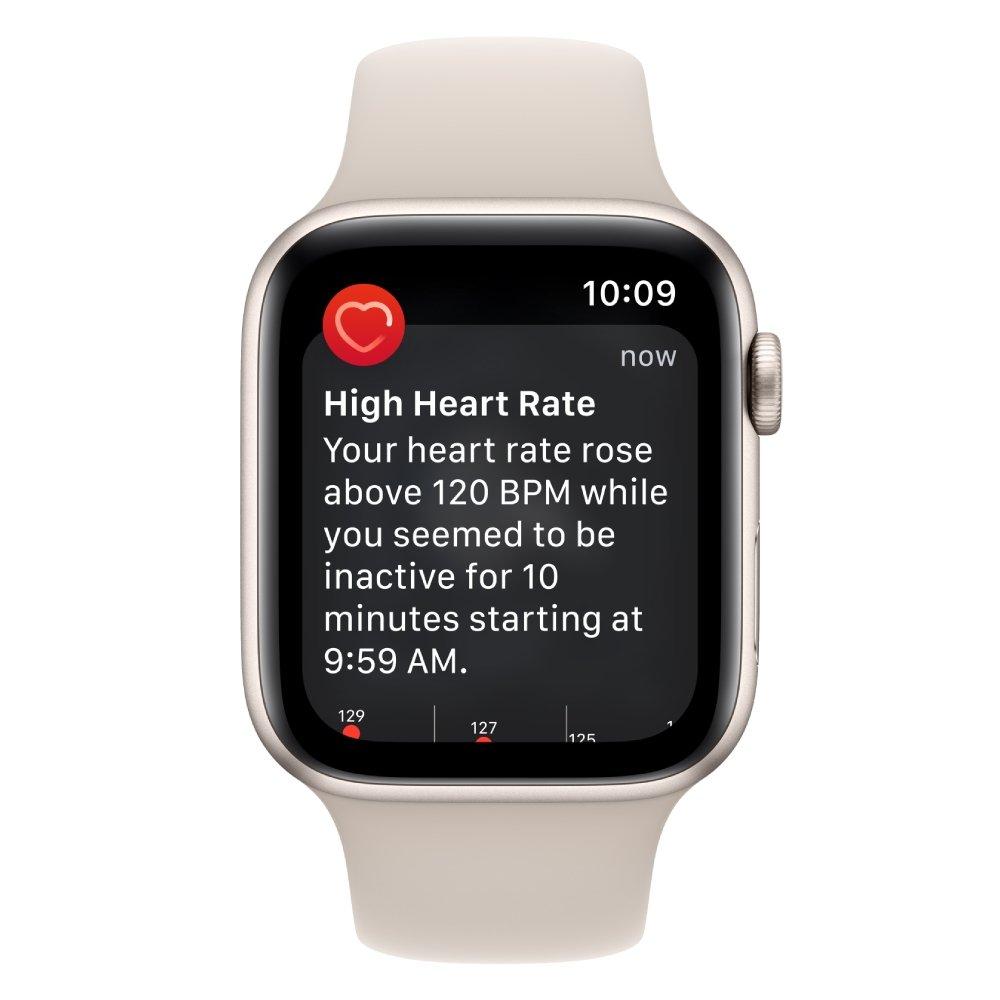 Apple Watch SE GPS 40mm Starlight Aluminium Case with Starlight Sport Band - Regular