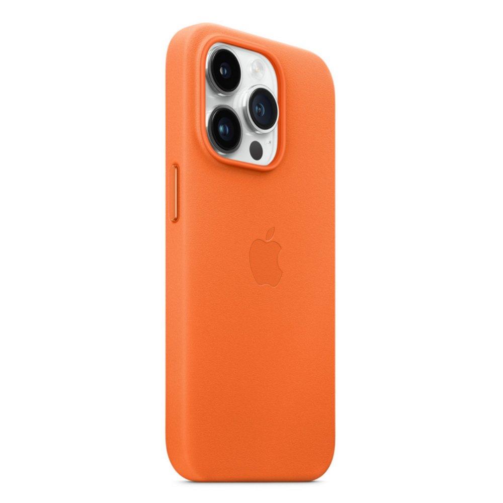 Apple iPhone 14 Pro Leather Case w/MagSafe -Orange