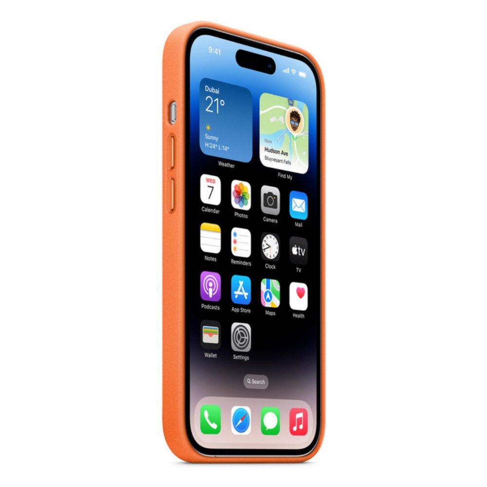 Apple iPhone 14 Pro Leather Case w/MagSafe -Orange