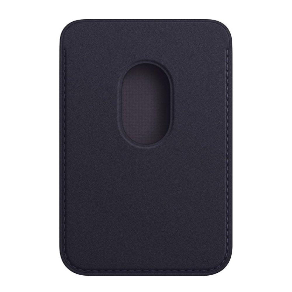 محفظة آبل جلدية مع ماجسيف للآيفون - بنفسجي داكن