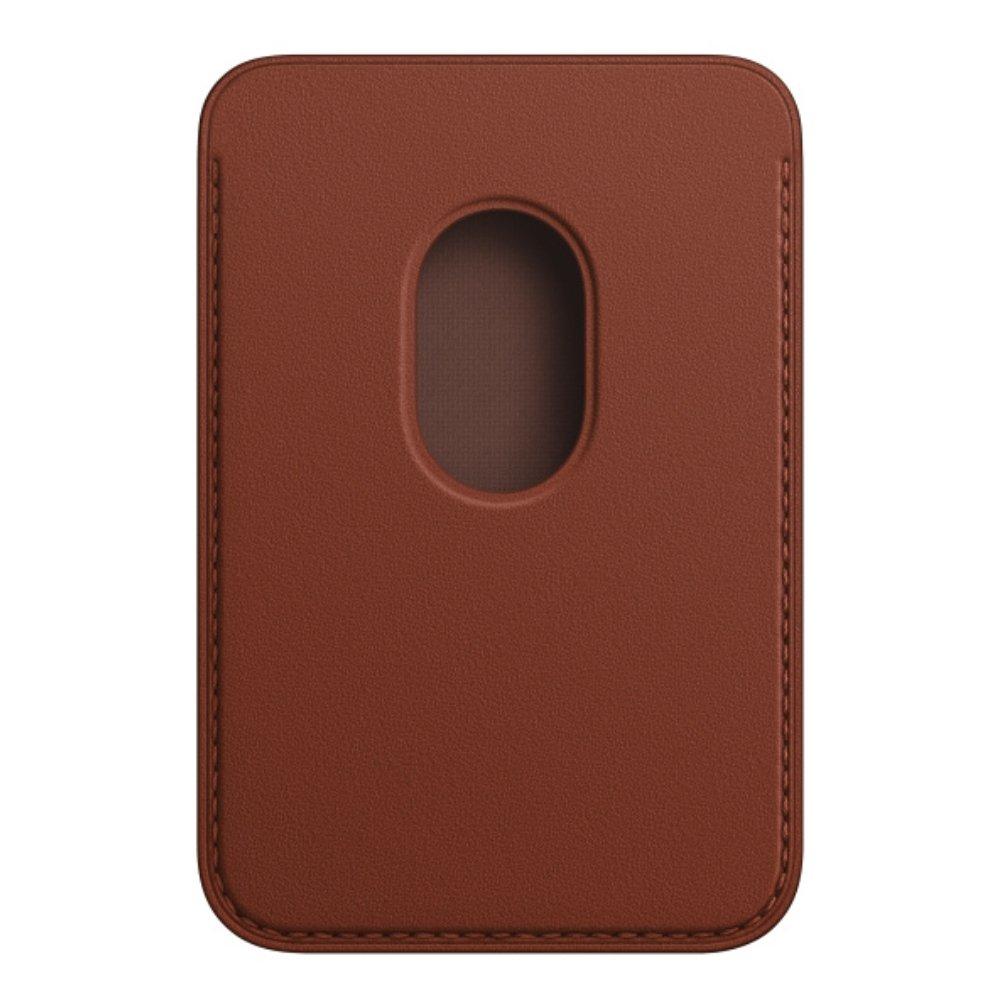 محفظة آبل جلدية مع ماجسيف للآيفون - بني
