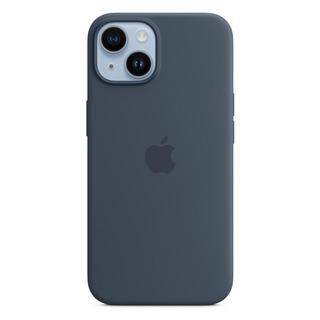 Buy Apple iphone 14 silicone case w/magsafe - storm blue in Saudi Arabia