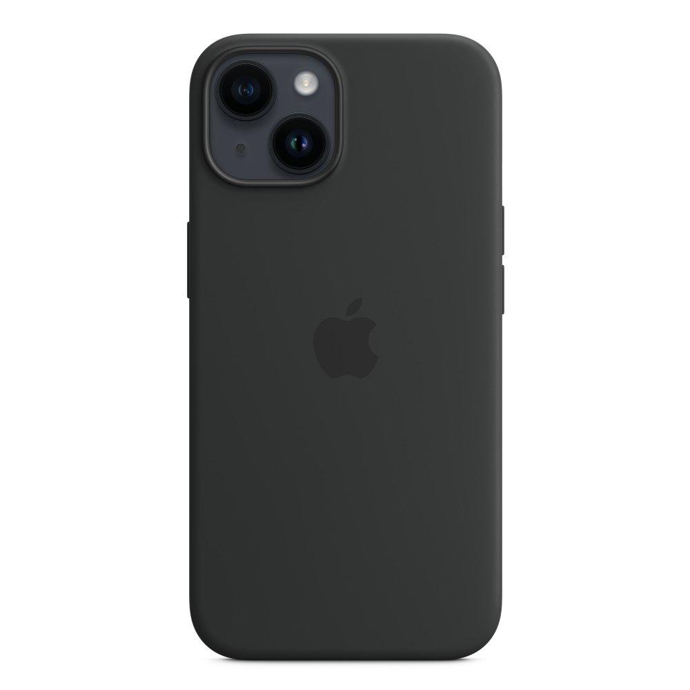 Buy Apple iphone 14 plus silicone case w/magsafe - midnight in Saudi Arabia