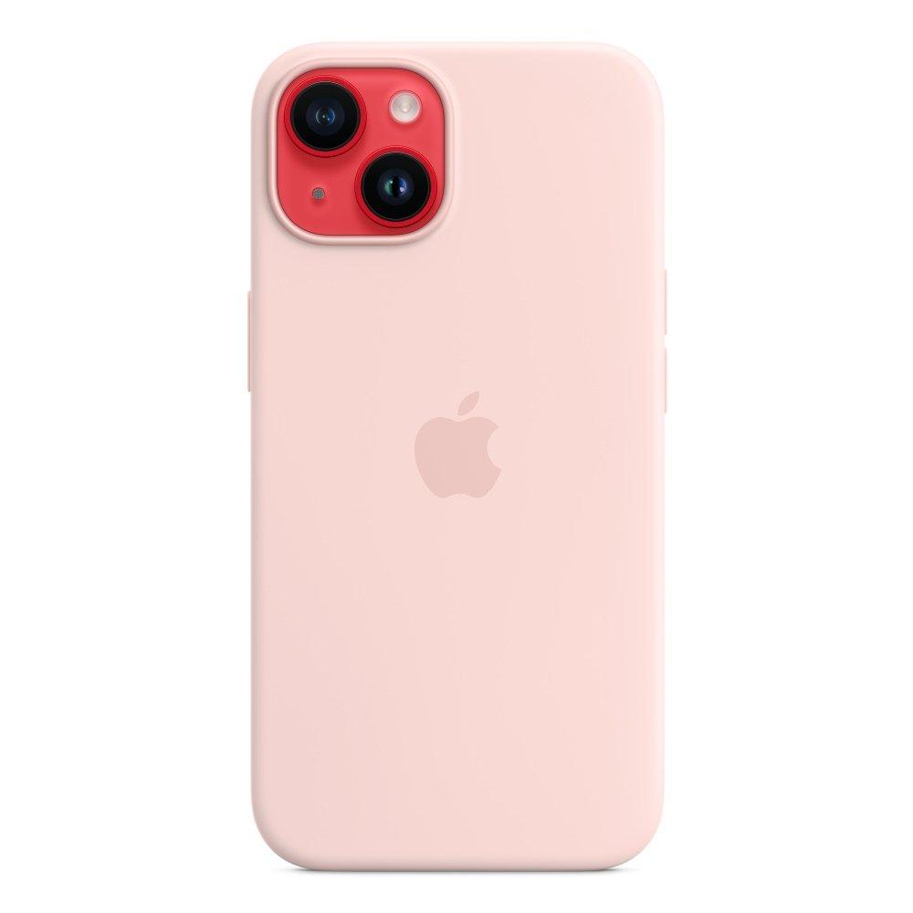 Buy Apple iphone 14 plus silicone case w/magsafe - chalk pink in Saudi Arabia
